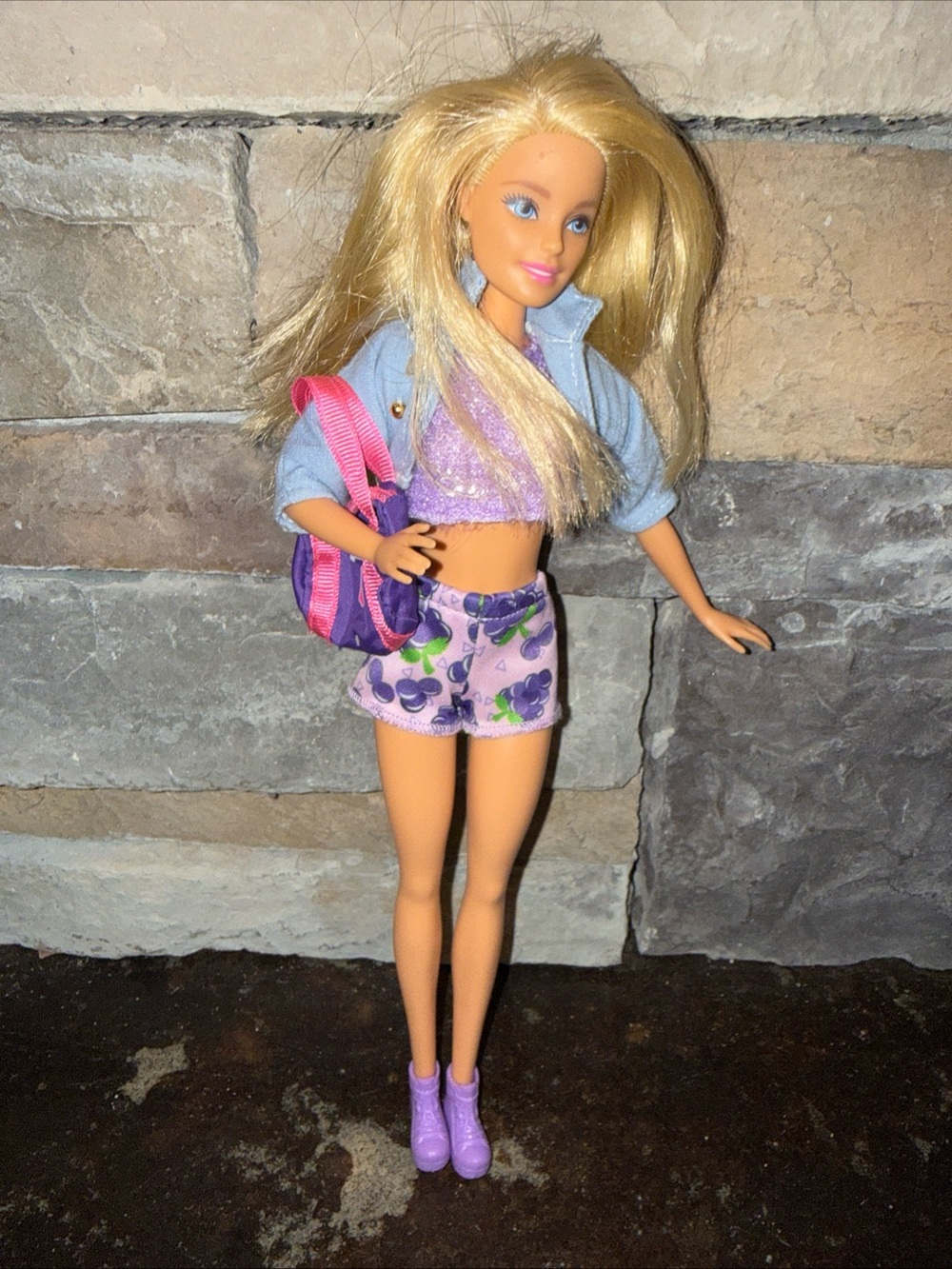 Barbie skipper purple outfit with Jean jacket